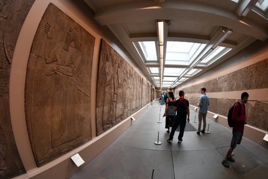 LONDON, ENGLAND - JULY 15 2017 - British museum full of tourists photo