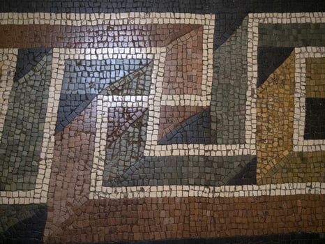 roman swastika geometric decorative mosaic photo