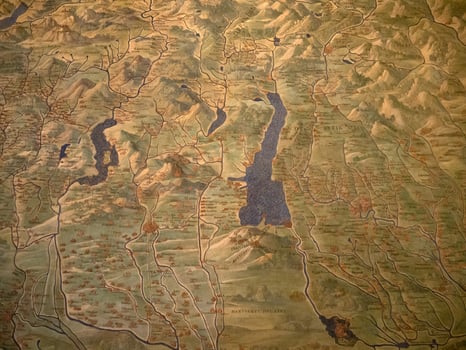 VATICAN CITY, ROME - FEBRUARY 26 2022 - Famous mural geographic maps photo
