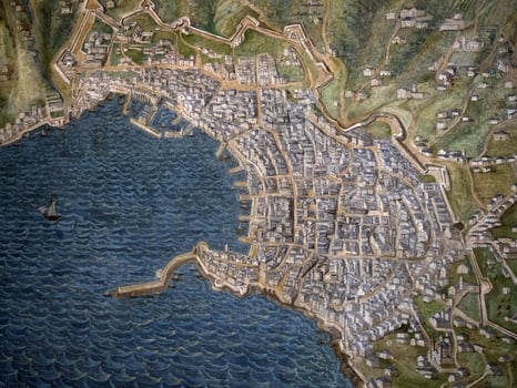 VATICAN CITY, ROME - FEBRUARY 26 2022 - Famous mural geographic maps photo