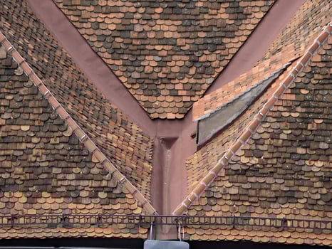 Graz austria roofs details tiles photo