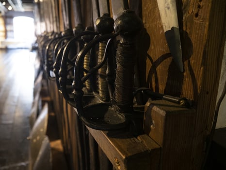 many medieval iron metal armor photo