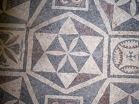 Ancient Roman mosaic of Villa del Casale, Sicily photo