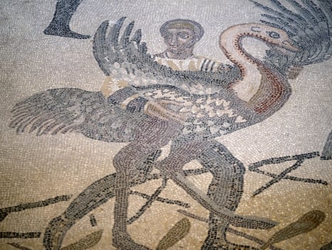 Ancient Roman mosaic of Villa del Casale, Sicily photo