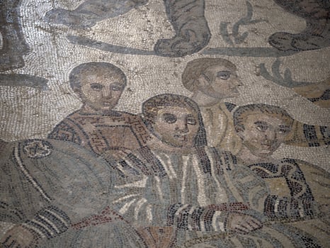 Ancient Roman mosaic of Villa del Casale, Sicily photo
