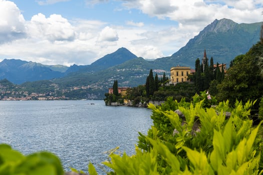 View over Menaggio and lake Como Italy photo