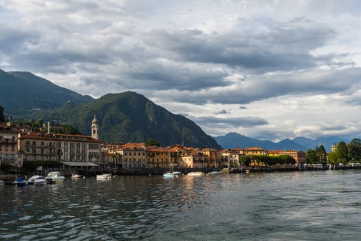 Evening view over lake Como photo