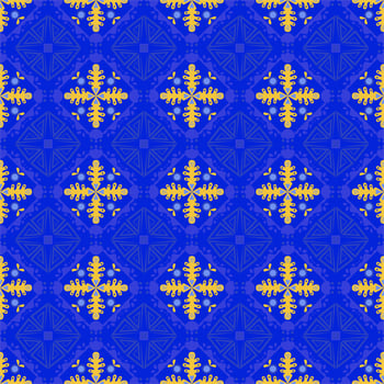 Seamless Background Retro Garden Nature Aboriginal Floral Damask Traditional Pattern Art photo