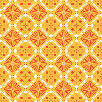 Seamless Background Retro Garden Nature Aboriginal Floral Damask Traditional Pattern Art photo