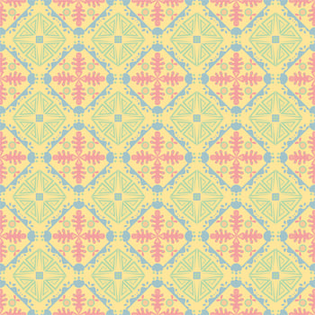 Seamless Background Retro Garden Nature Aboriginal Floral Damask Traditional Pattern Art photo