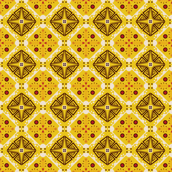 Seamless Background Retro Garden Nature Aboriginal Floral Damask Traditional Pattern Art photo
