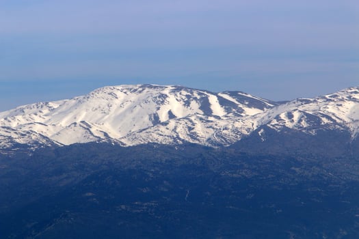 Mount Hermon is located on the border of Israel, Syria and Lebanon photo