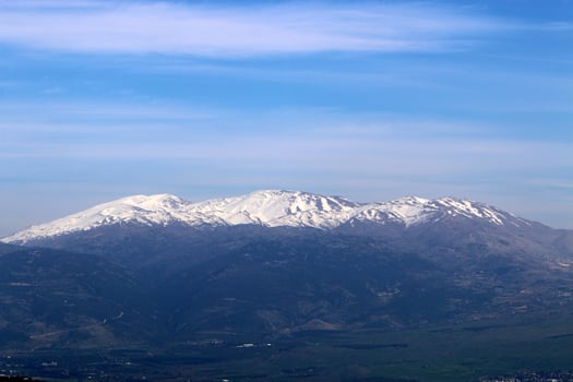 Mount Hermon is located on the border of Israel, Syria and Lebanon photo