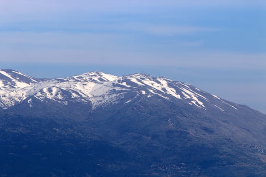 Mount Hermon is located on the border of Israel, Syria and Lebanon photo