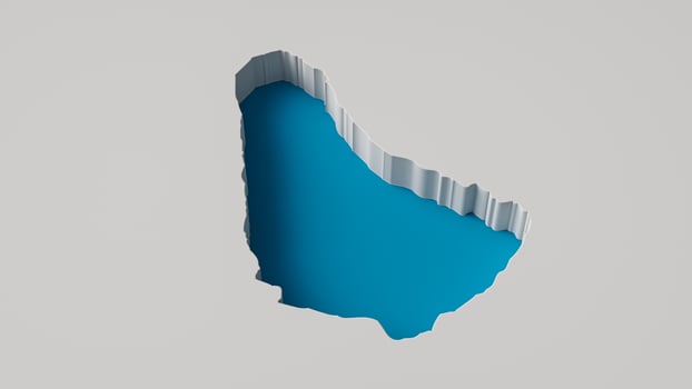 Barbados map 3d illustration inner extrude with shadow photo