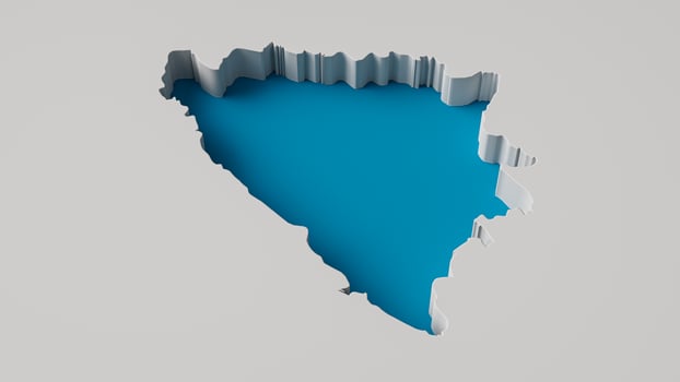 Bosnia and Herzegovina 3d inner extrude map photo