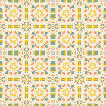 Seamless Background Retro Garden Nature Aboriginal Floral Damask Traditional Pattern Art photo