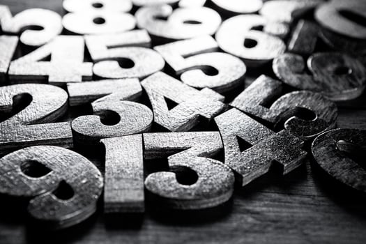 Digit background. background with numbers from 0 to 9 for designs or for the economic theme. The global financial crisis photo