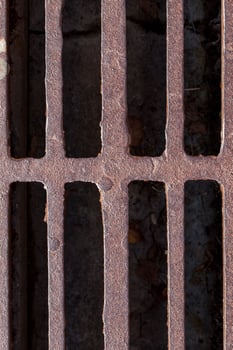 Steel sewer grate photo