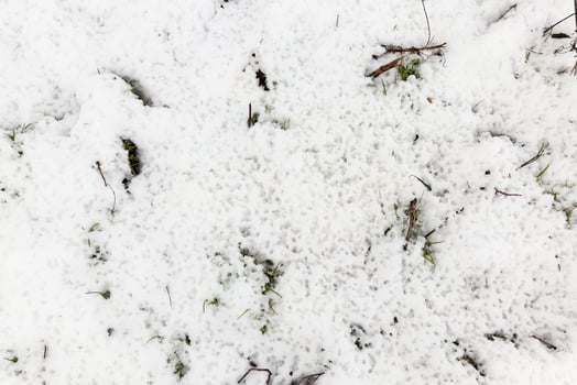 Snow drifts in winter photo