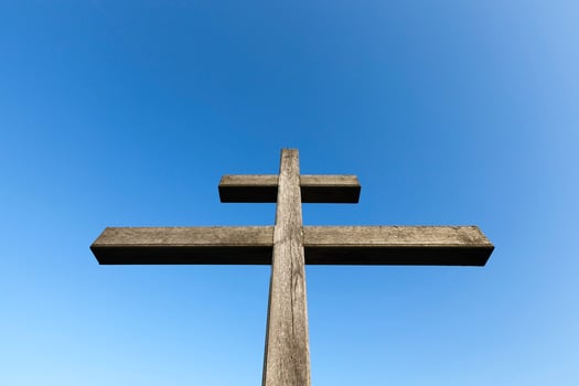 old wooden cross photo