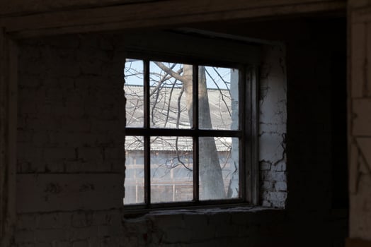 narrow window, close up photo
