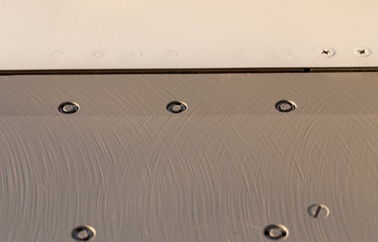 metal rivets, close up photo