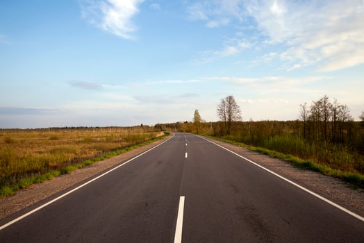 Road  in a field photo