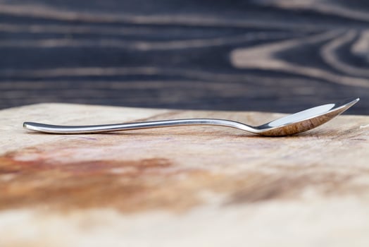 table teaspoon, close up photo