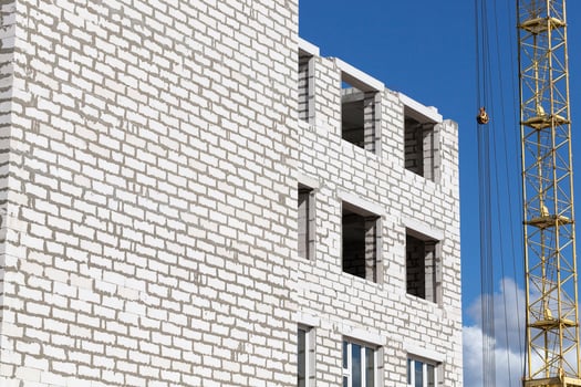 new building, close up photo