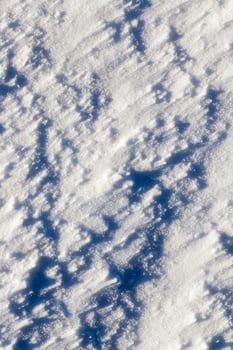 Snow drifts in winter photo