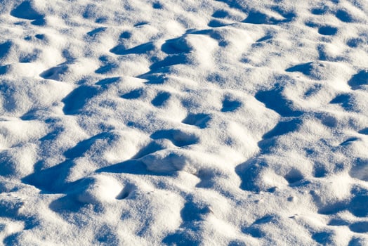 bumps in the snow, winter photo