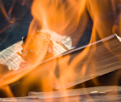 orange flames, close up photo