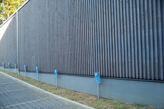 wall with parking lanes photo