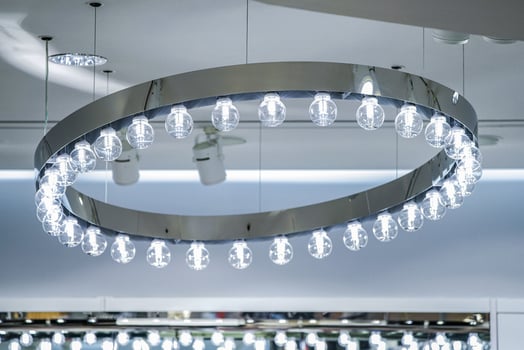 Decorative Ceiling Lamp decoration in the department store photo