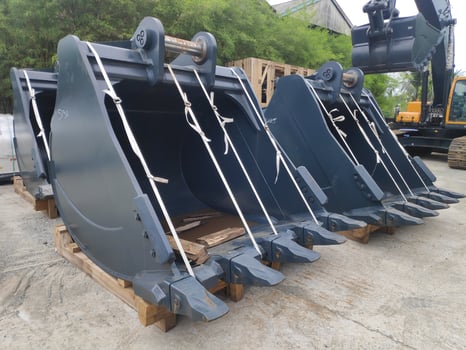 Excavator bucket. Heavy equipment ground engaging tool photo