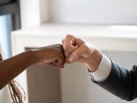 Close up touch finger hand body part diversity human right person symbol agreement contract business meeting connection friendship corporate partner together teamwork group successful professional photo