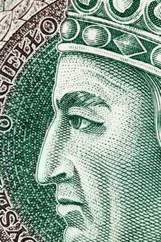 obverse of Polish zloty cash, face value of one hundred zloty banknote photo