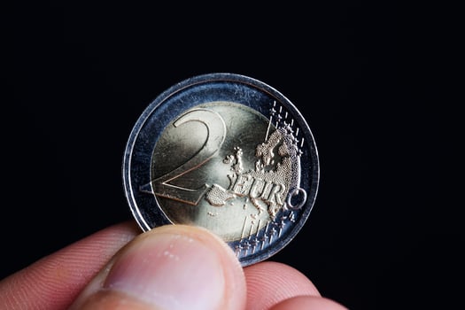 two Euro coin photo
