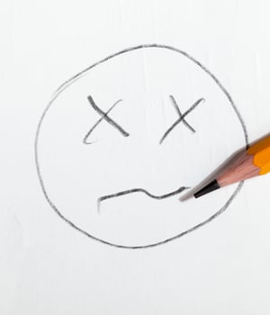 smile drawn in pencil photo