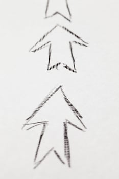 arrows drawn in pencil photo