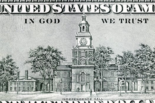 reverse American dollars of paper money photo
