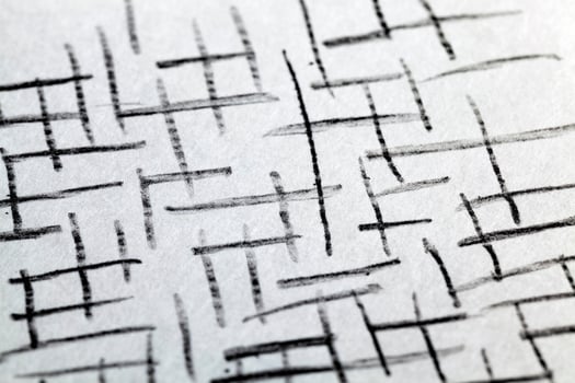 chaotic lines in gray pencil photo