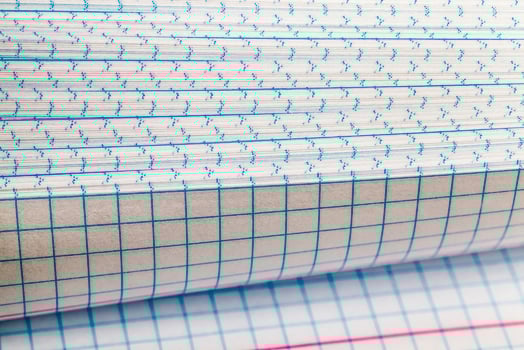 notebook pages, close up photo