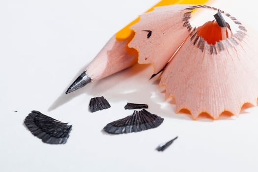pencil shavings after sharpening photo