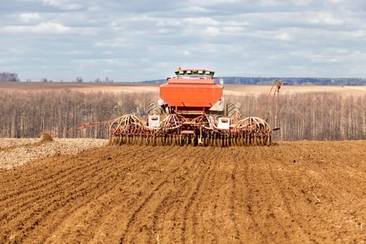 ploughed soil on which cereals are grown photo