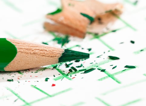 lines drawn with a green pencil photo