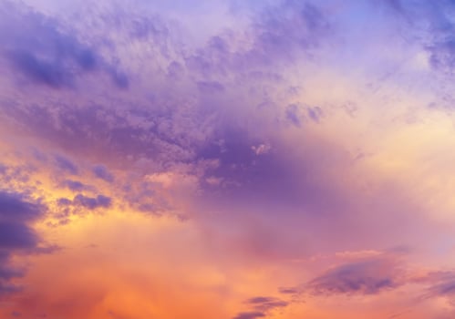 red bright clouds photo