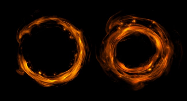 Fire Design on Black Background photo