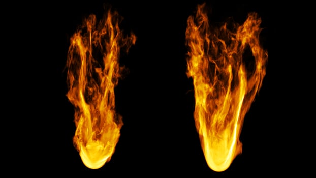 Fire Design on Black Background photo